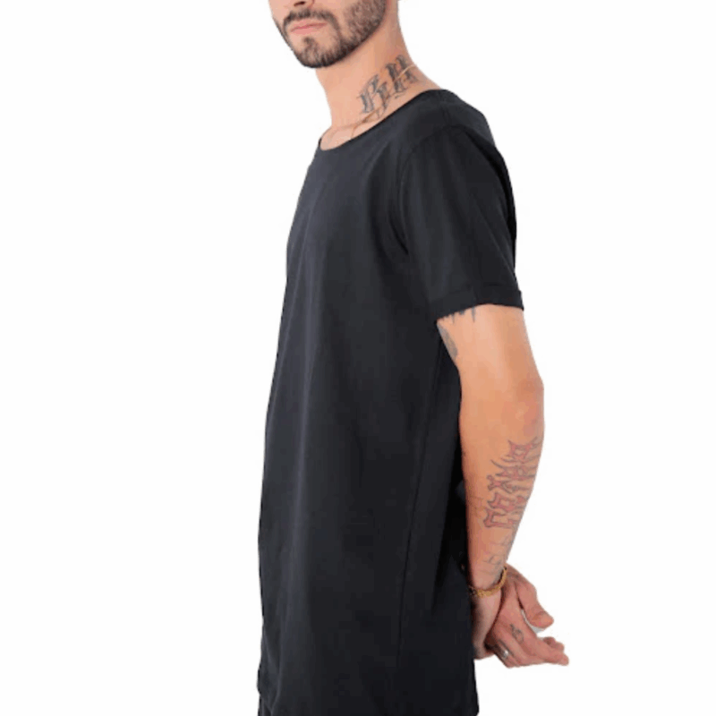 Camiseta Longline - P, Preto